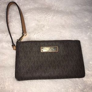 Michael Kors monogrammed wristlet